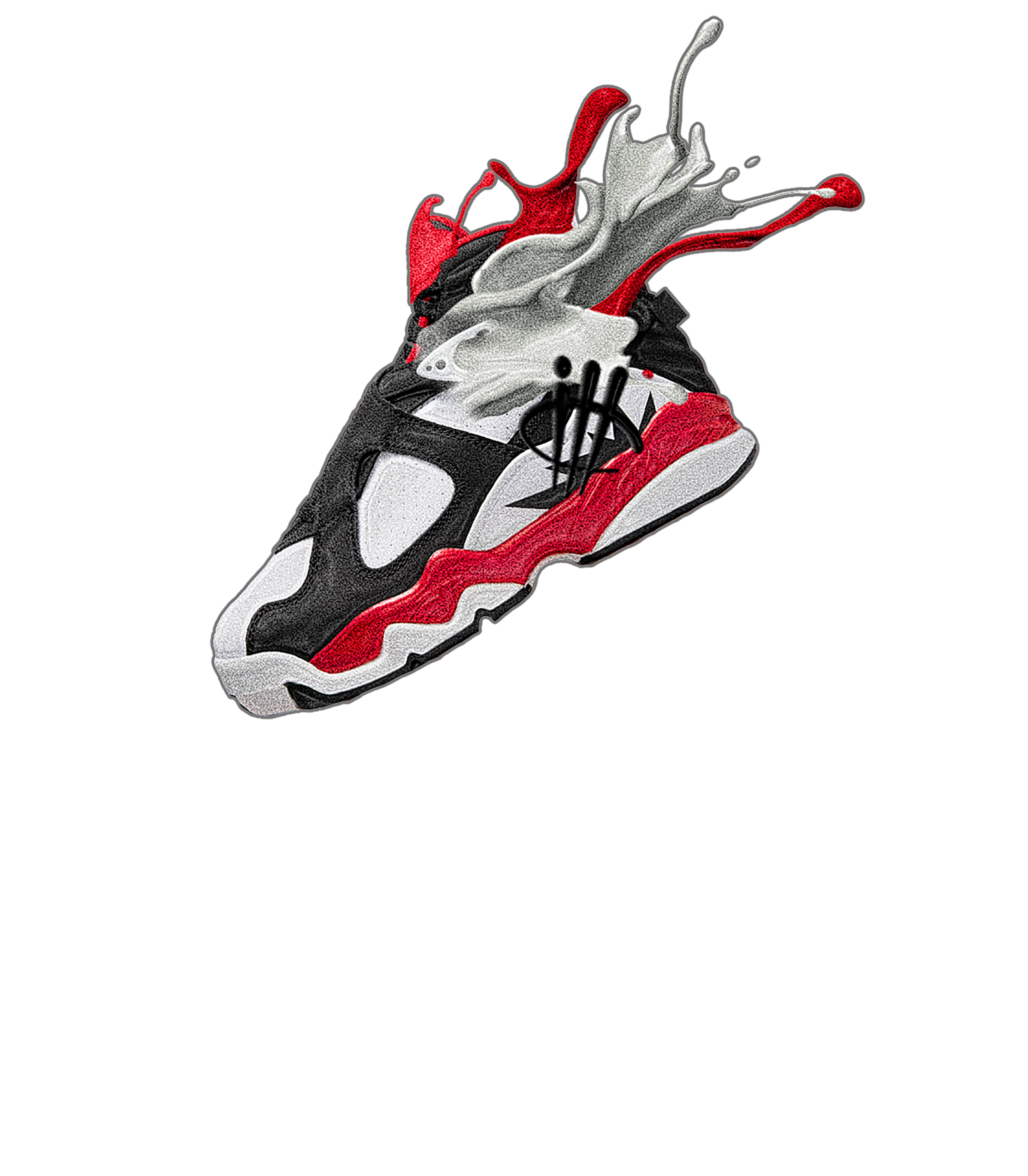 Air Jordan 8 “Paprika” Black T-Shirt (SPLASH SHOE)