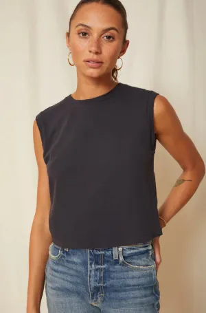 AMO Sleeveless Babe Tee in Vintage Black