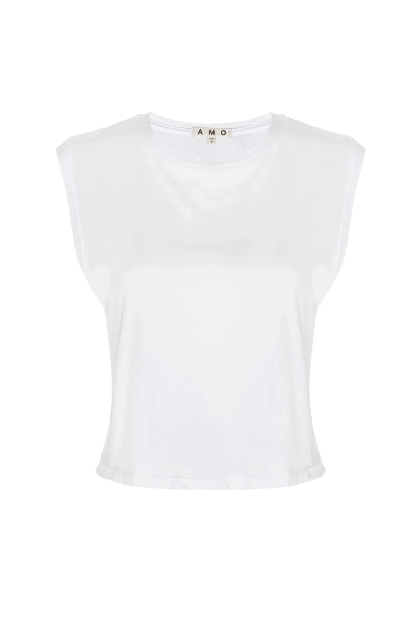 AMO Sleeveless Babe Tee in White