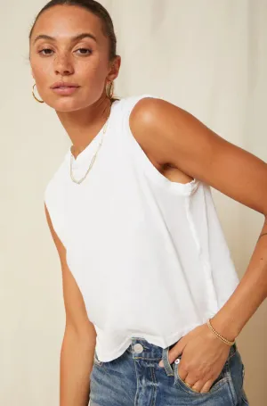AMO Sleeveless Babe Tee in White