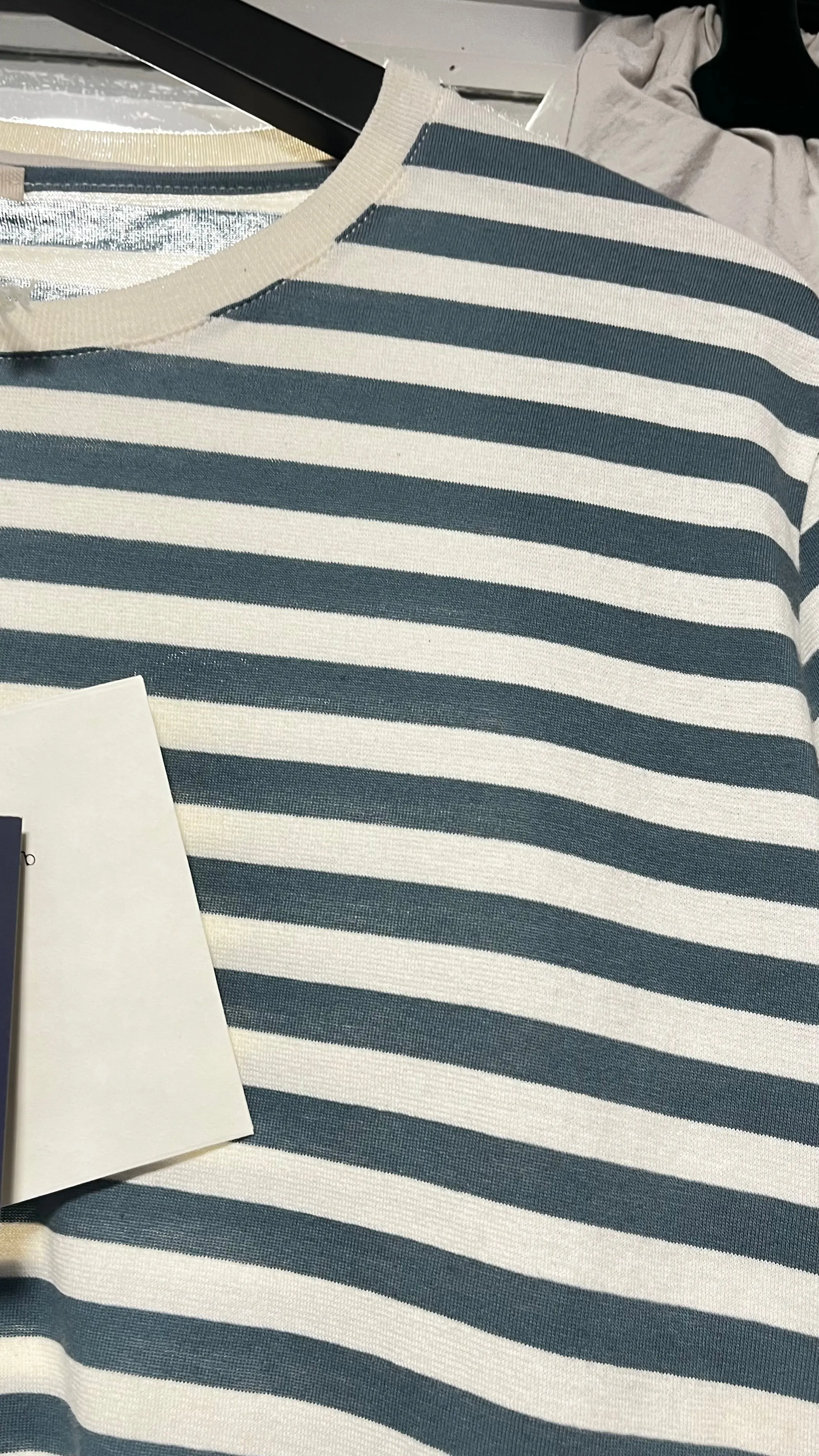 Apuntob Short Sleeve Tee in Striped Sea