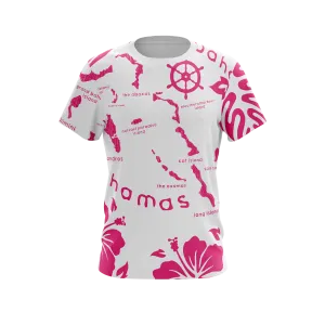 ARCHIPELAGO TEE- WHITE & PINK