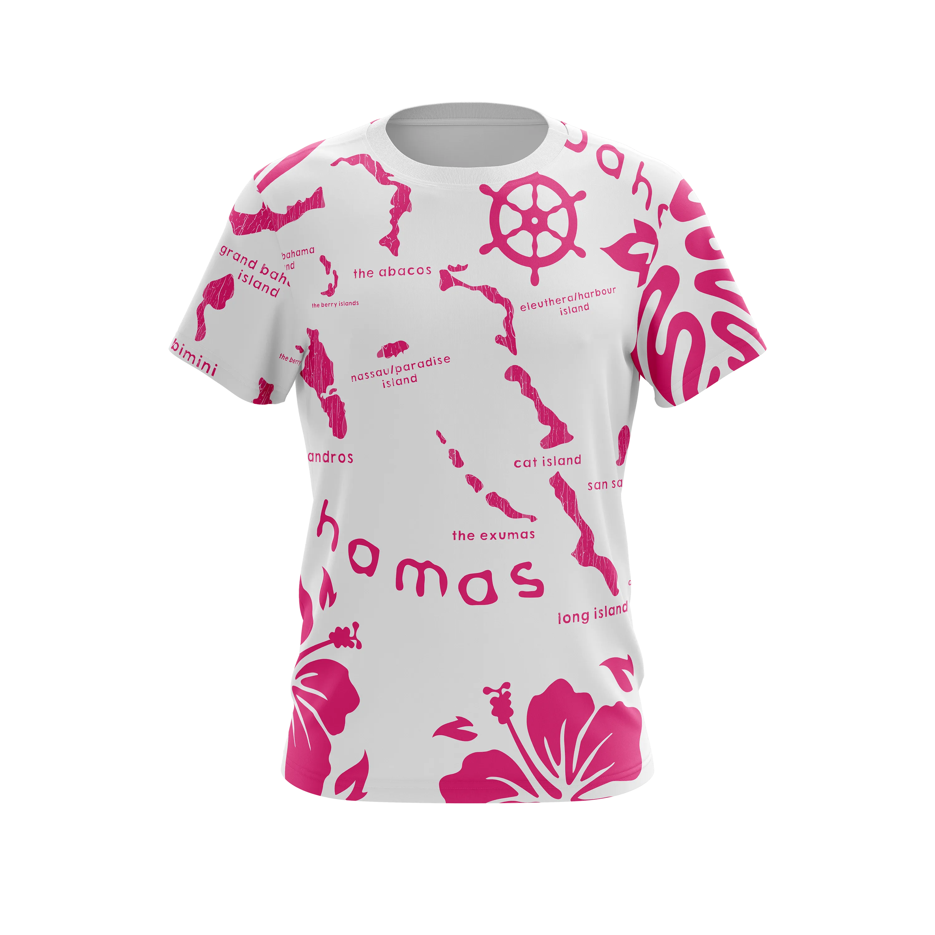 ARCHIPELAGO TEE- WHITE & PINK