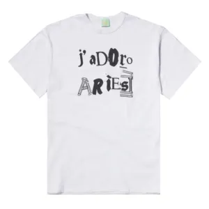 Aries Womens J'Adoro Aries Ransom SS Tee White