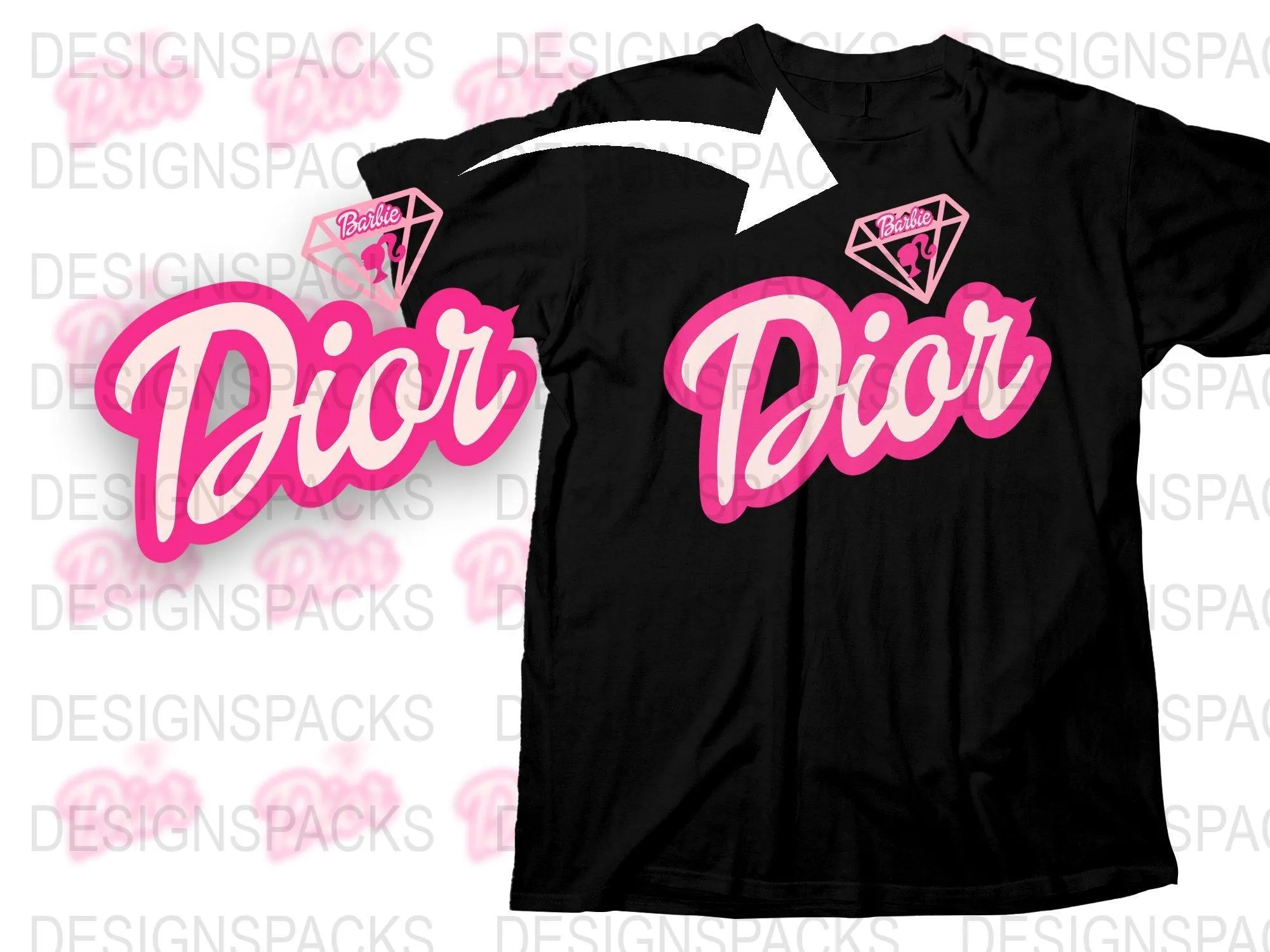 Barbie Dior Graphic Design Trendy Png Digital Download