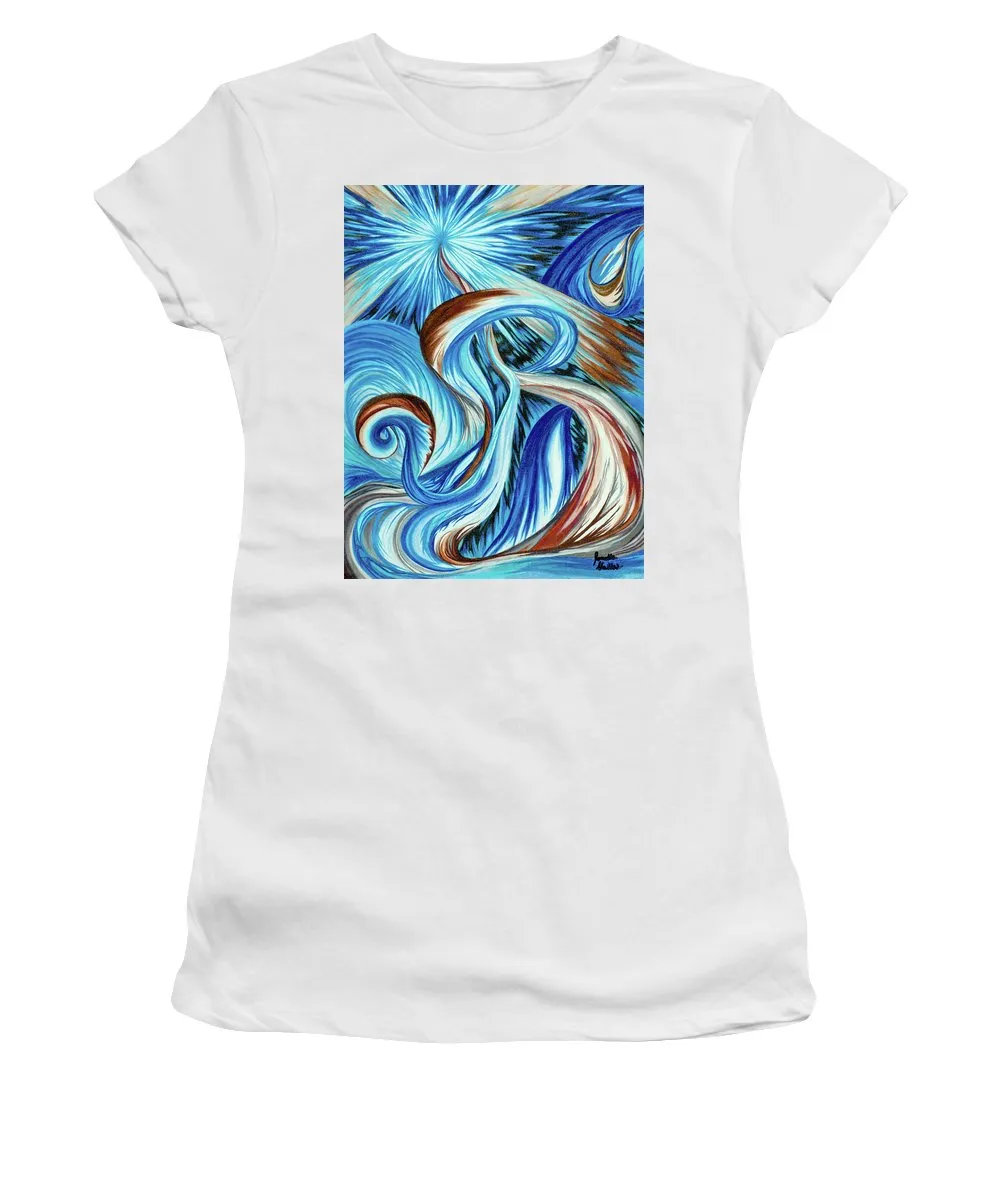Blue Energy Burst - Women's T-Shirt