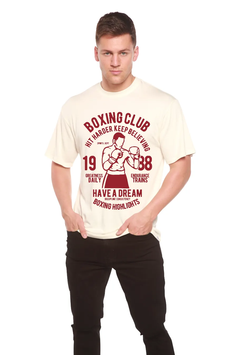 Boxing Club Men's Bamboo Viscose/Organic Cotton Short Sleeve Graphic T-Shirt