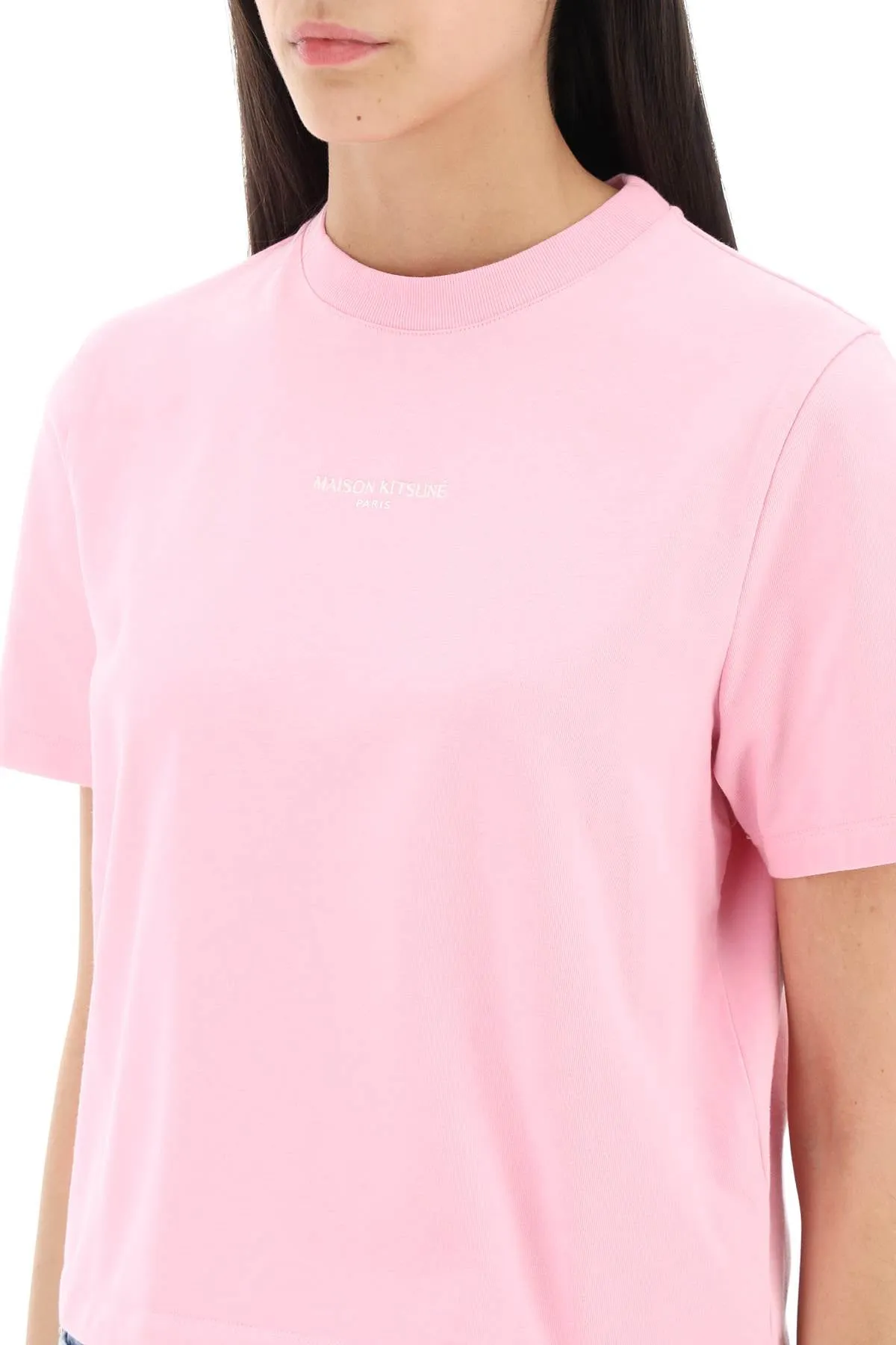 boxy t-shirt with logo detail