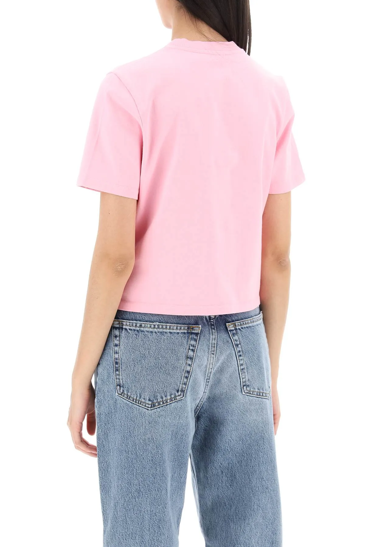 boxy t-shirt with logo detail