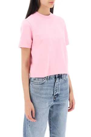 boxy t-shirt with logo detail