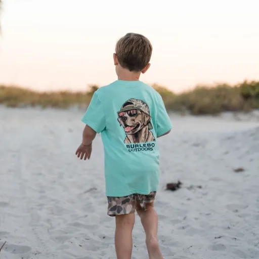 Burlebo Youth Tee | Mallard Camo Dog - Ss - Island Reef