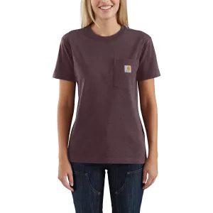 Carhartt Women's Short Sleeve Pocket T-Shirt_Blackberry Heather