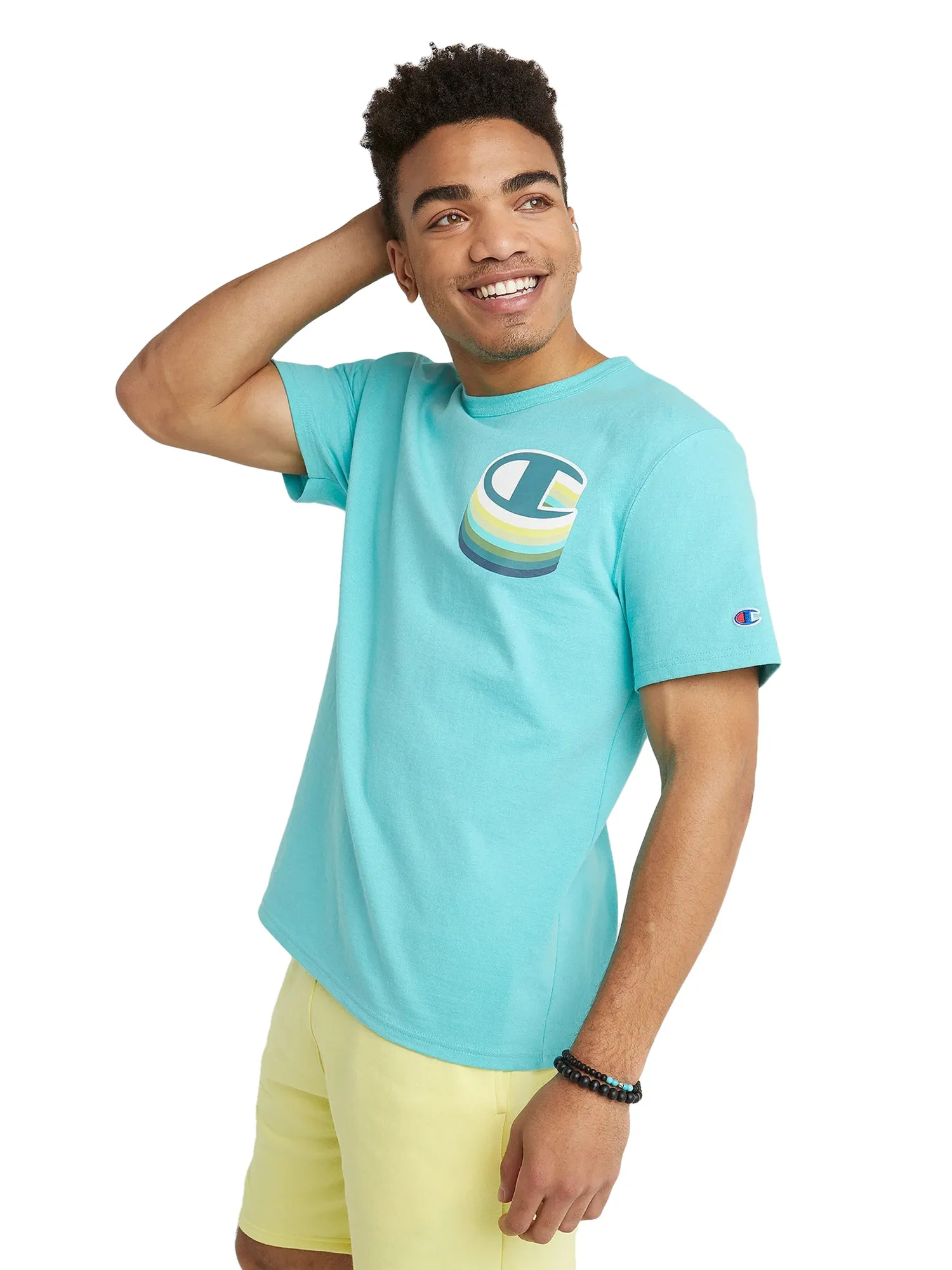 Champion Men's Heritage T-Shirt Puff C Logo