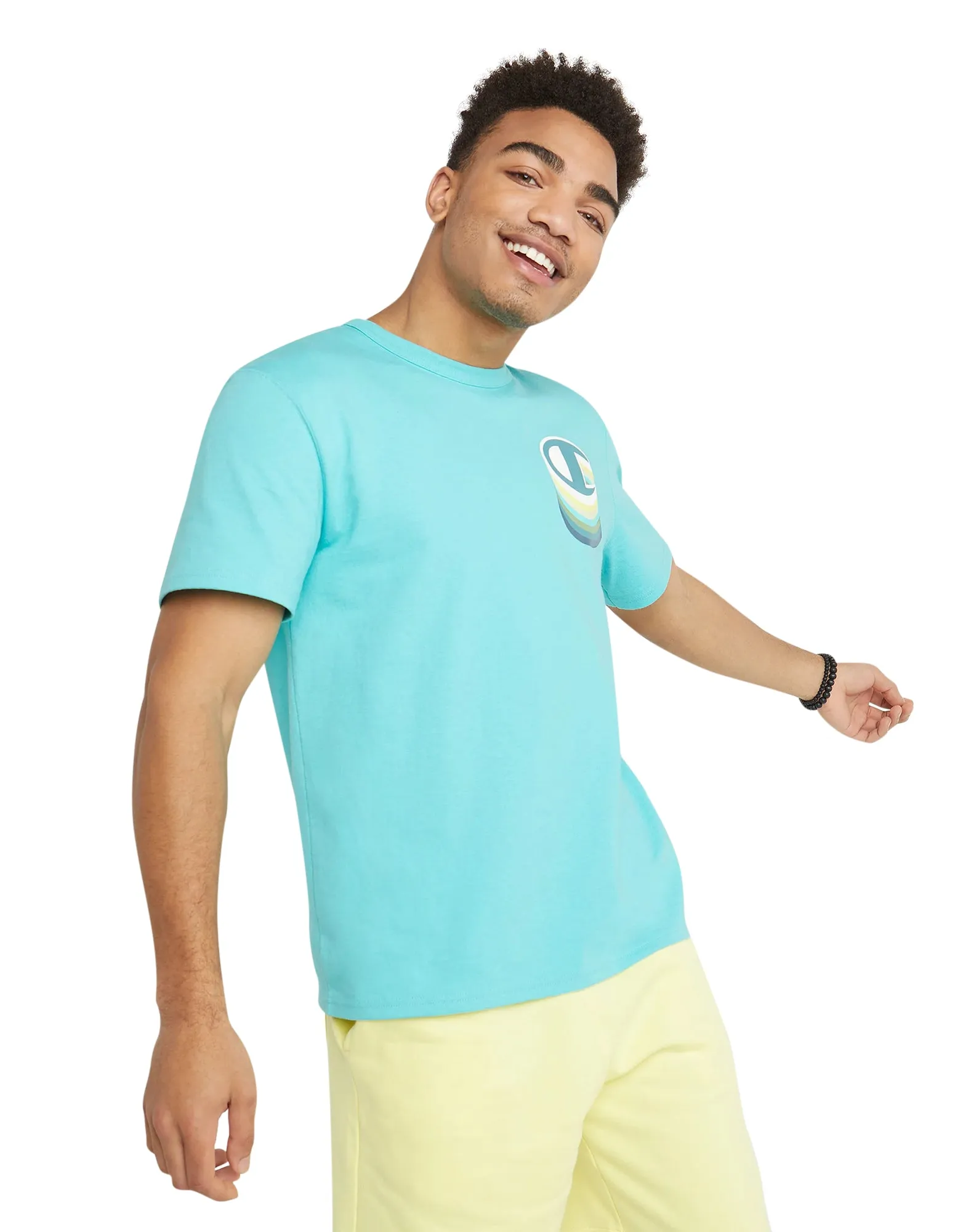 Champion Men's Heritage T-Shirt Puff C Logo