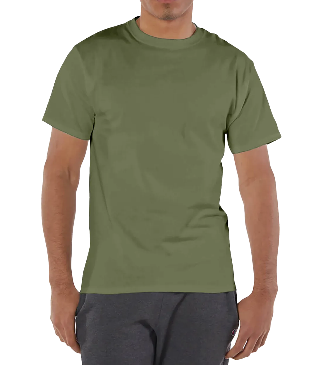 CHAMPION SOLID T-SHIRT FRESH OLIVE - T425-A6PI