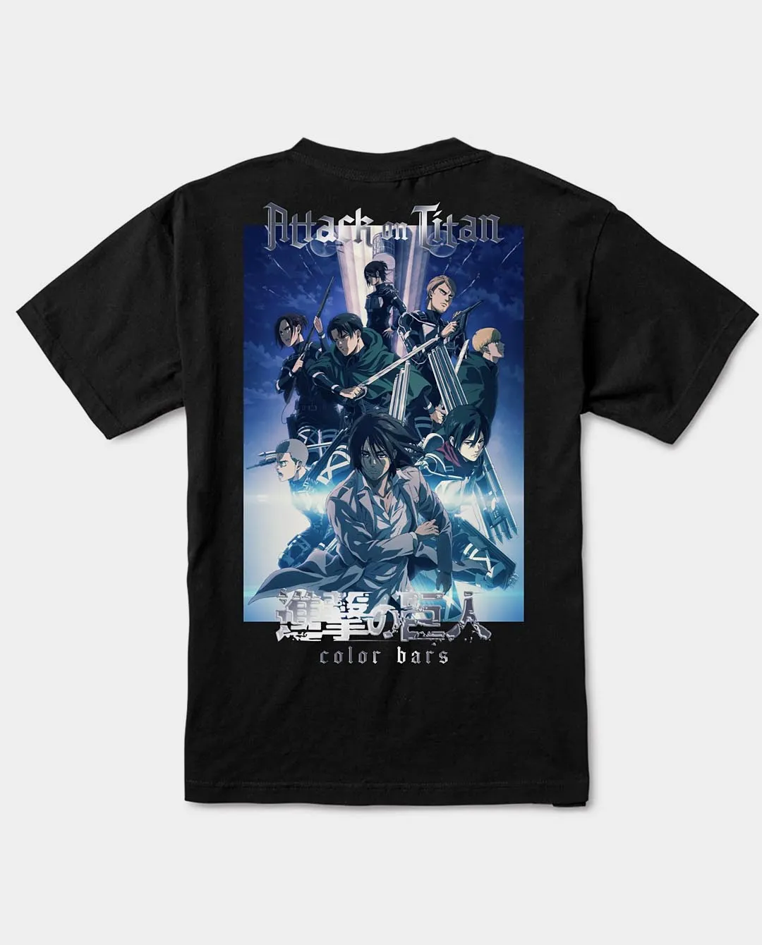 Color Bars x Attack on Titan - Brigade T-Shirt - Black