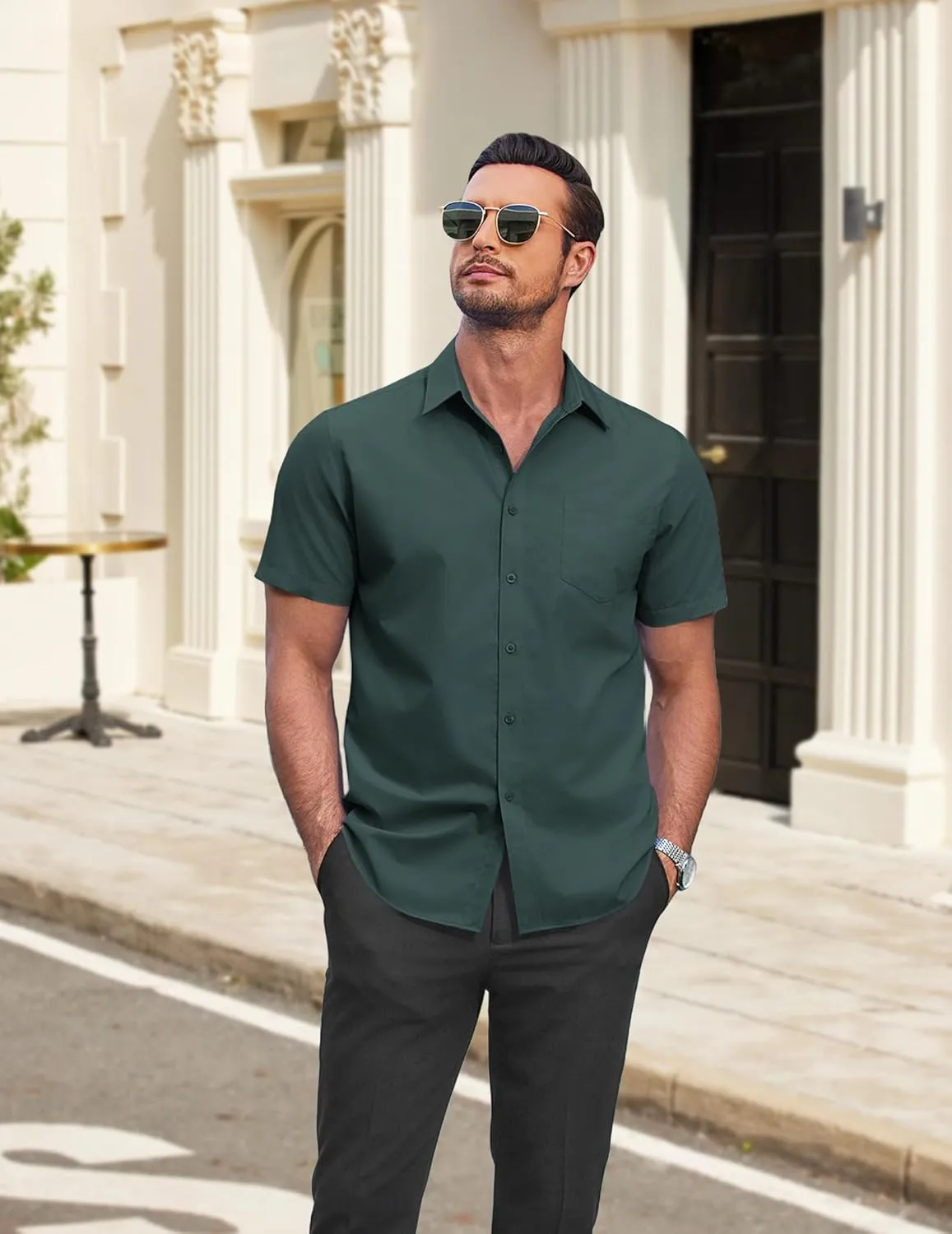COOFANDY Mens Dress Shirts Soft Modal Business Casual Button Down Shirts Lightweight Spring Summer Shirts