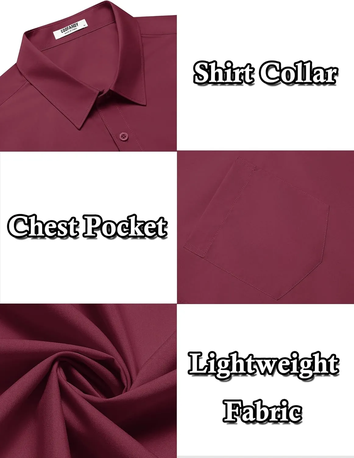 COOFANDY Mens Dress Shirts Soft Modal Business Casual Button Down Shirts Lightweight Spring Summer Shirts