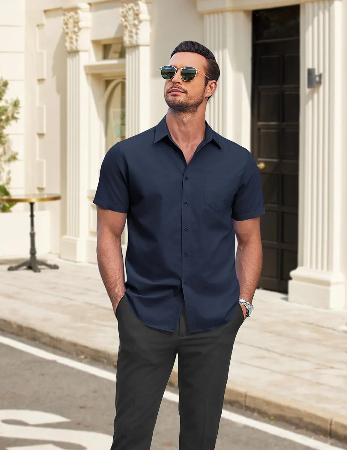 COOFANDY Mens Dress Shirts Soft Modal Business Casual Button Down Shirts Lightweight Spring Summer Shirts