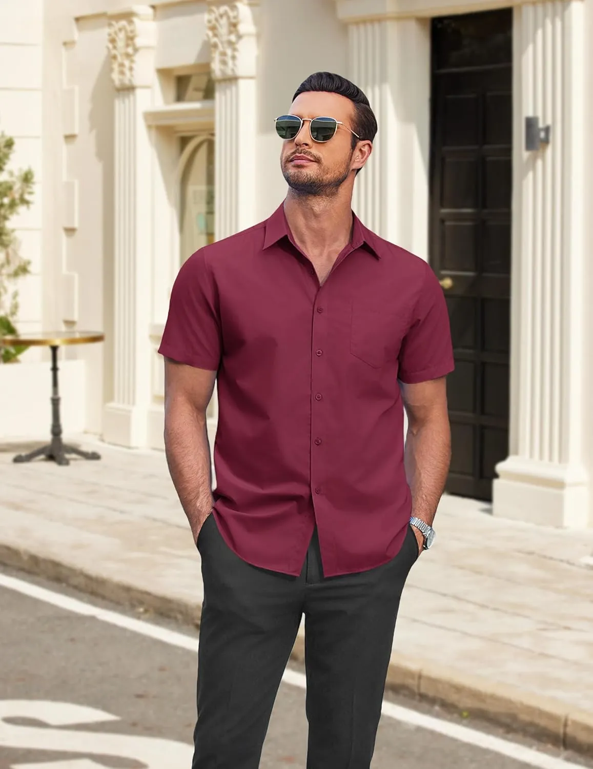COOFANDY Mens Dress Shirts Soft Modal Business Casual Button Down Shirts Lightweight Spring Summer Shirts