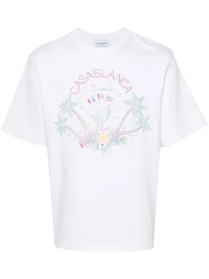 Crayon Tennis-print T-shirt