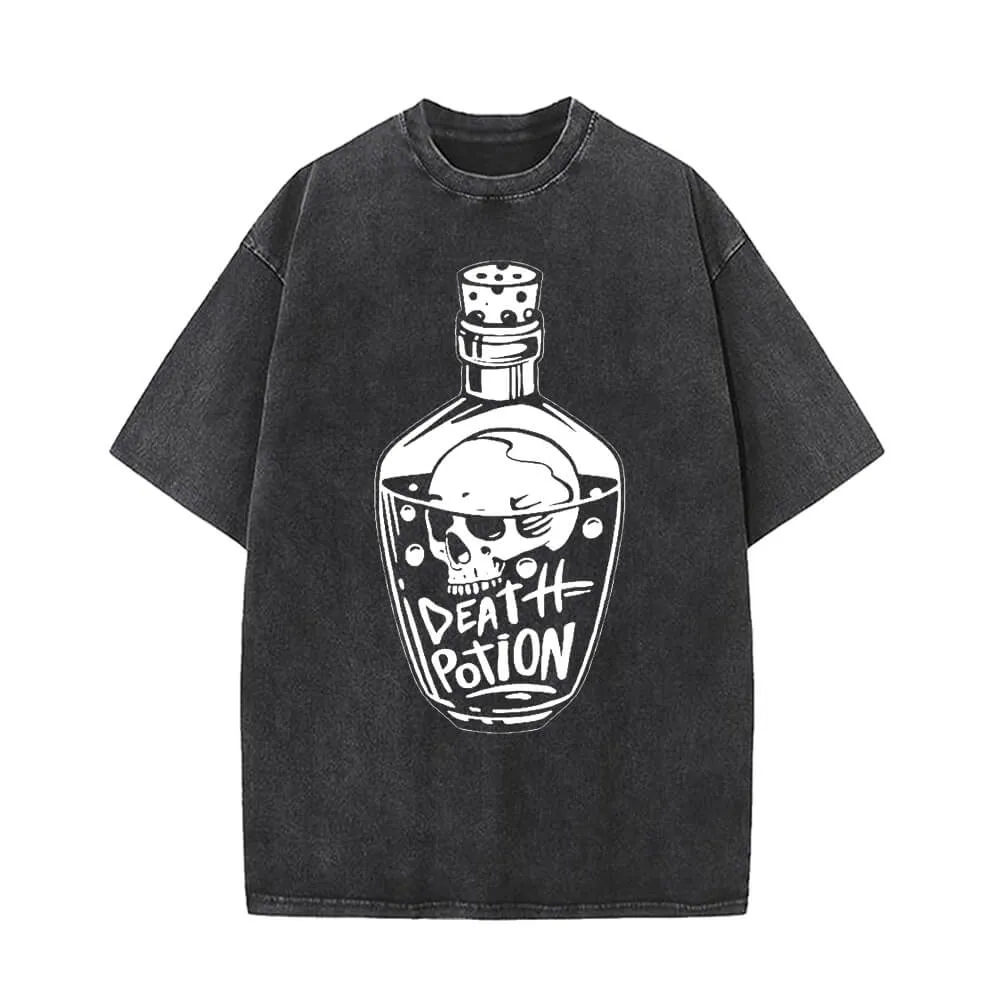 Death Potion Skull Vintage Washed T-shirt