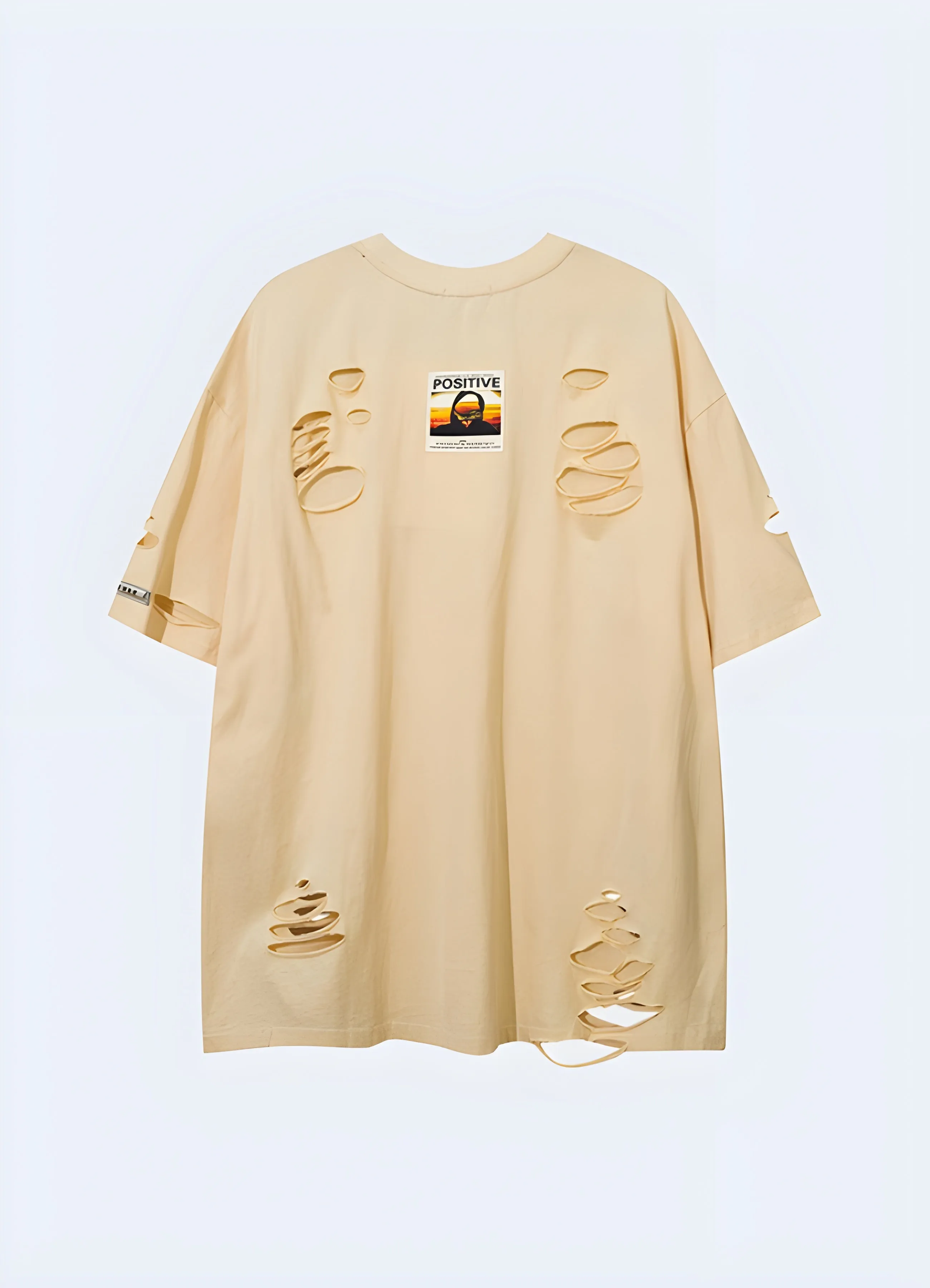 Distressed T-shirt with Chain