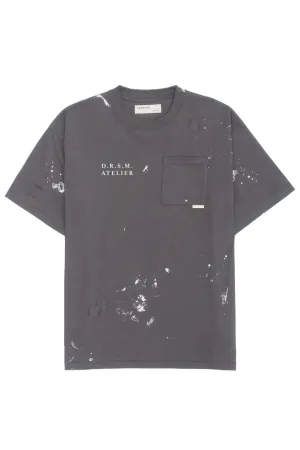 Domrebel Atelier Pocket Tee Coal Paint
