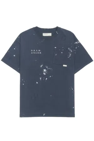 Domrebel Atelier Pocket Tee Dark Blue