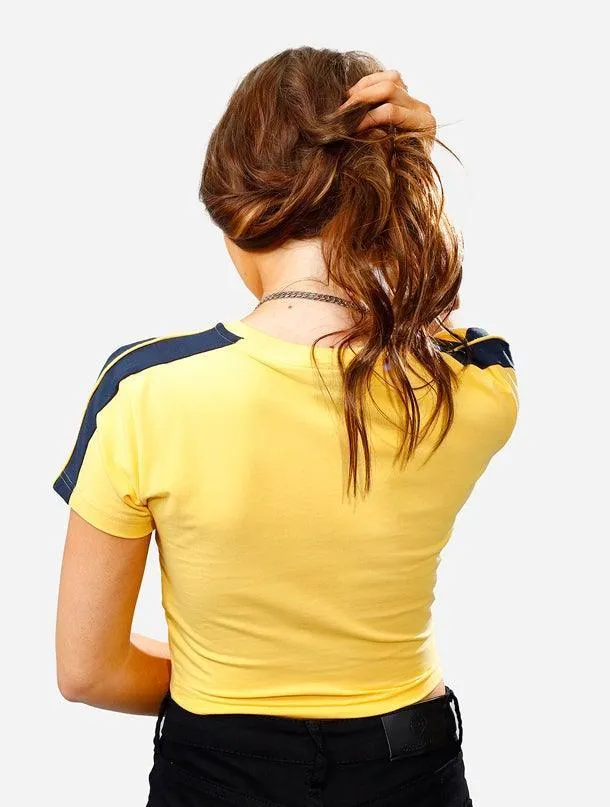 Ellesse Latus cropped T-shirt Yellow