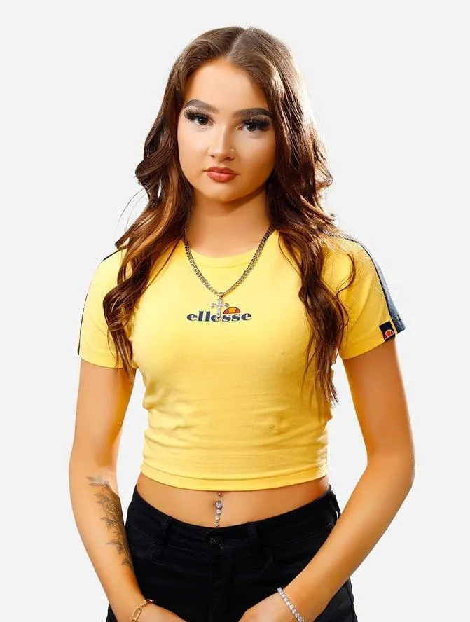 Ellesse Latus cropped T-shirt Yellow