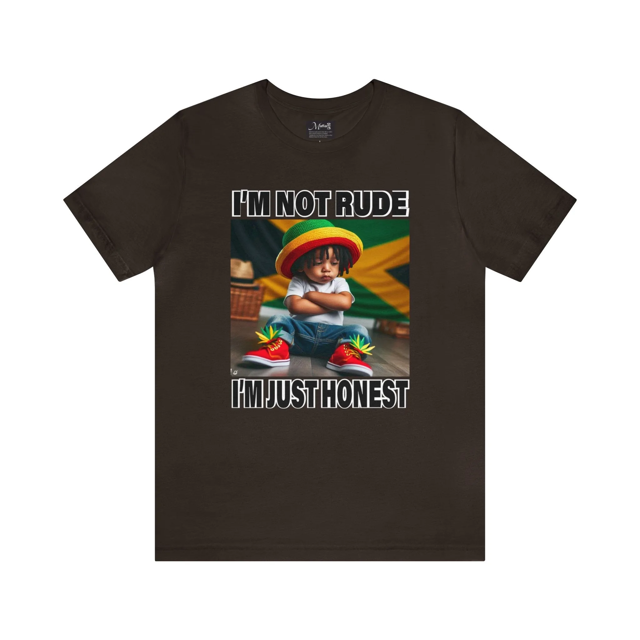 Express yourself with our 'I'm Not Rude, Just Honest' T-Shirt! | Jamaica Flag | Womens Earthy Graphic t-shirts