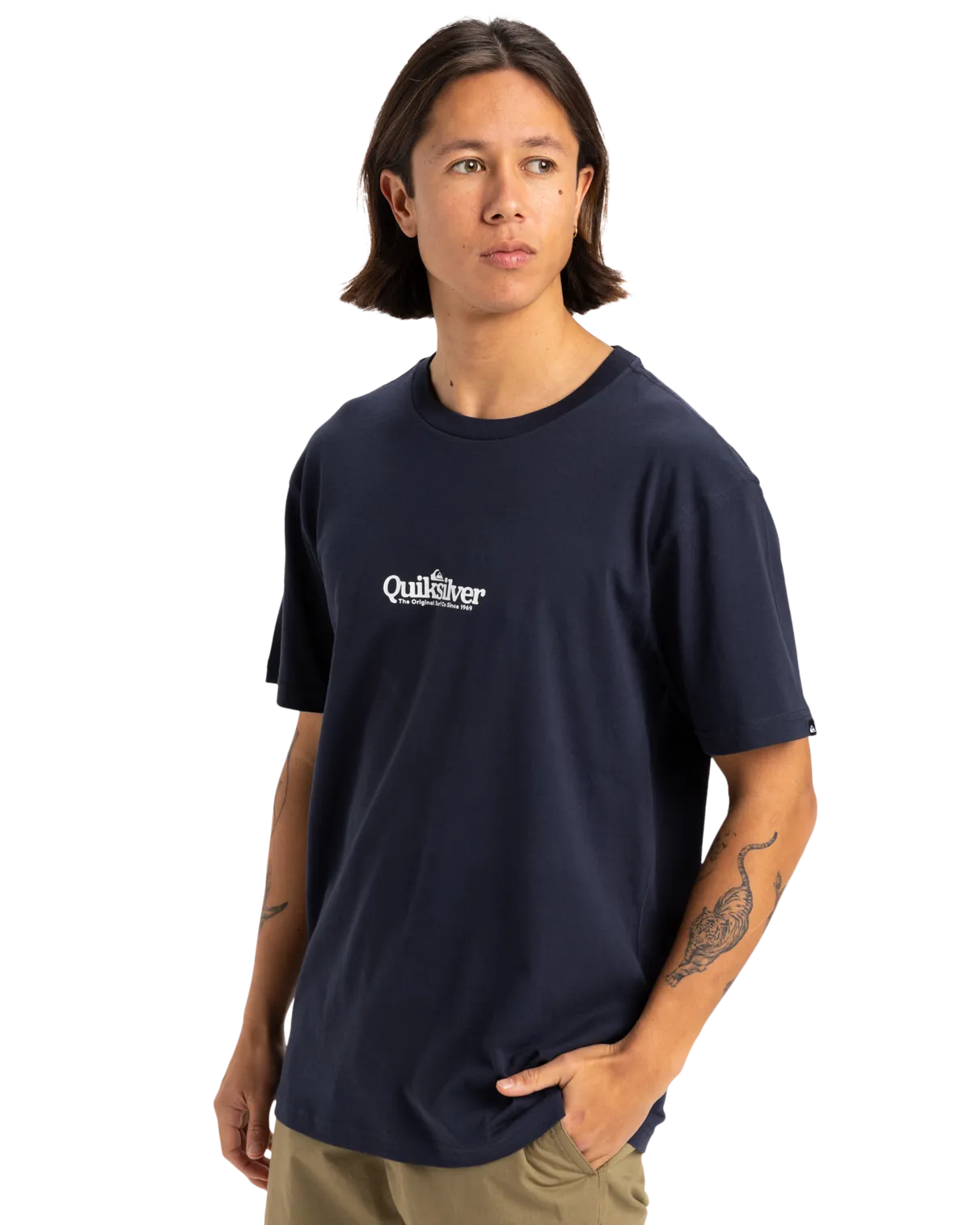 Fineline T-Shirt in Dark Navy