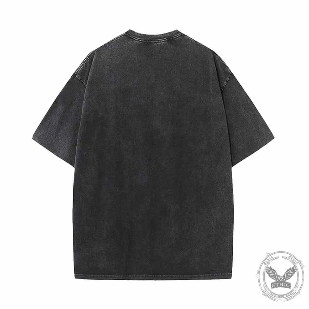 Fuck Letter With Wings Vintage Washed T-shirt