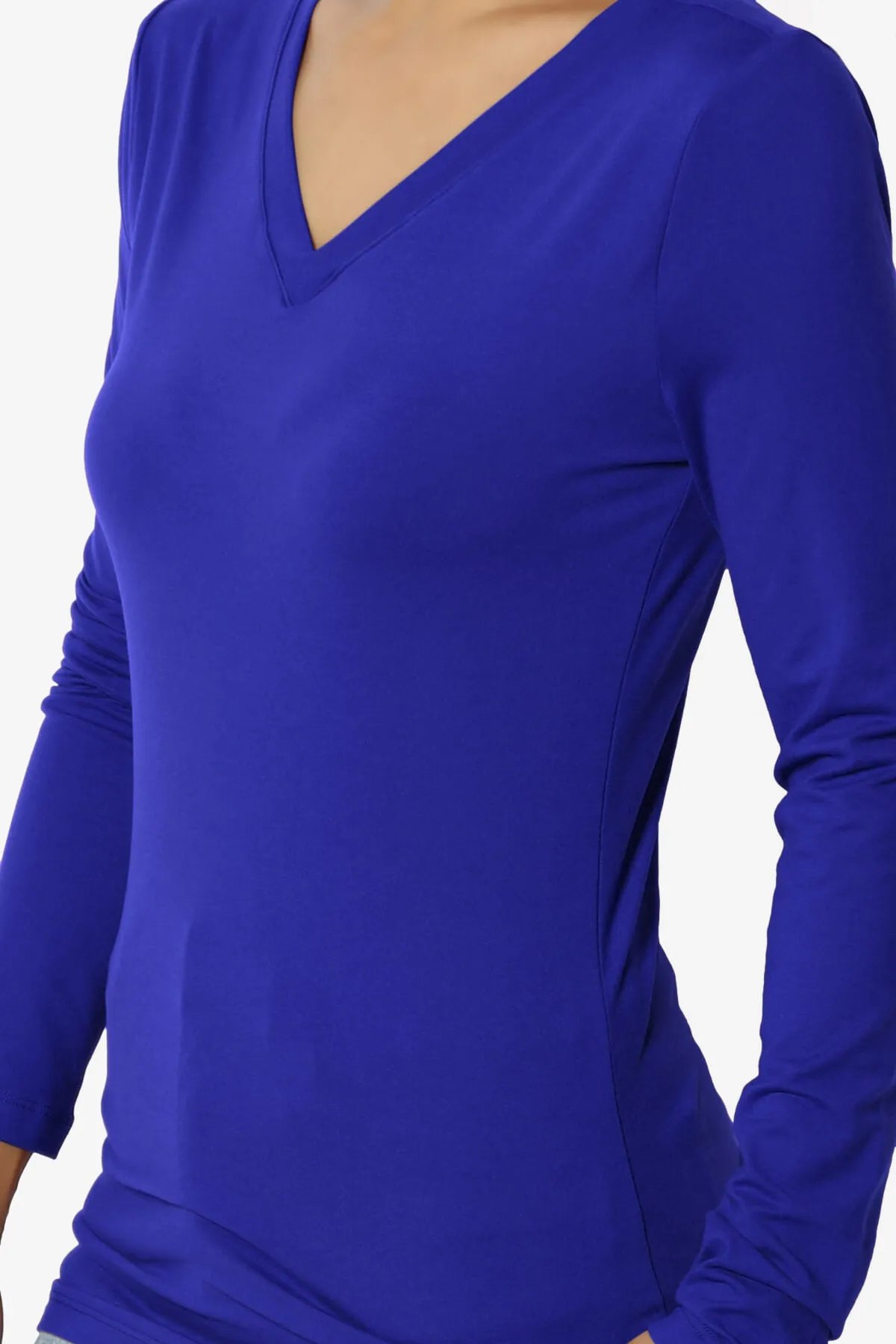 Gaia Microfiber V-Neck Long Sleeve T-Shirt