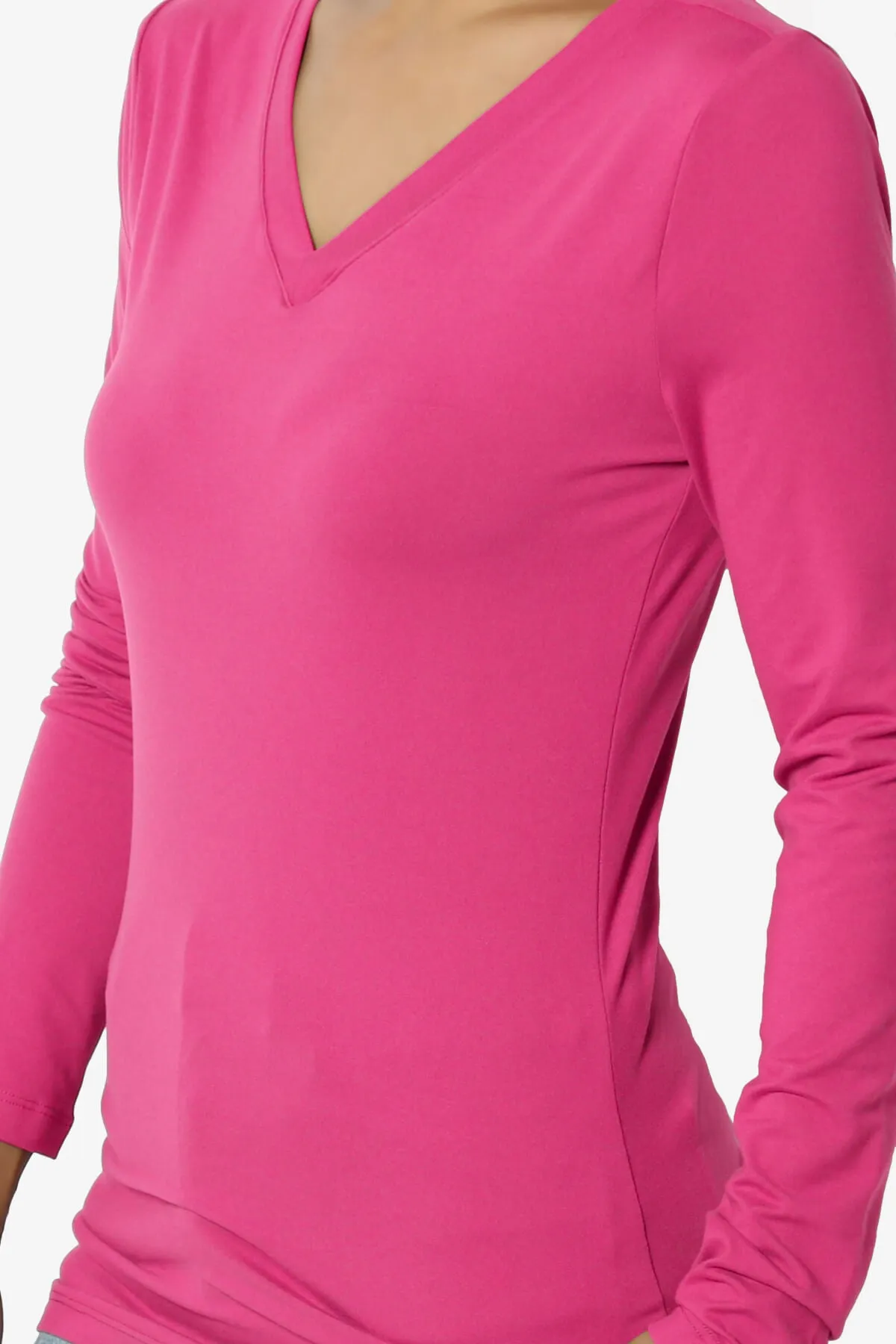 Gaia Microfiber V-Neck Long Sleeve T-Shirt