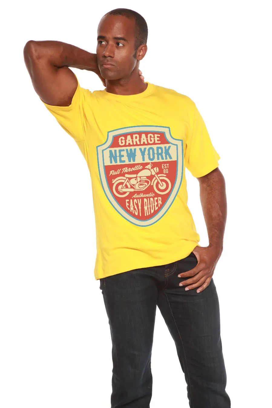 Garage New York Men's Bamboo Viscose/Organic Cotton Short Sleeve Graphic T-Shirt
