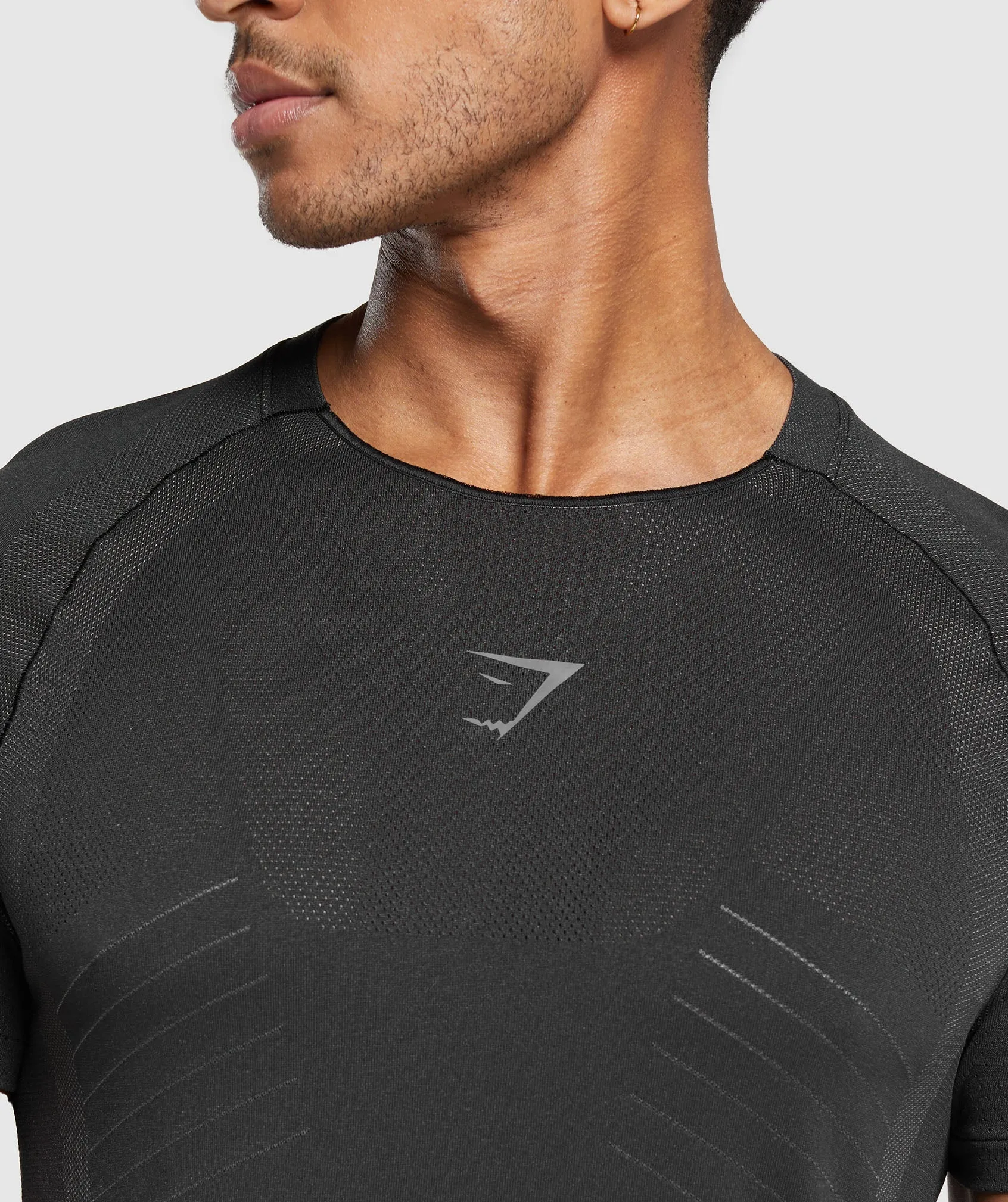 Gymshark Apex Seamless T-Shirt - Black/Dark Grey