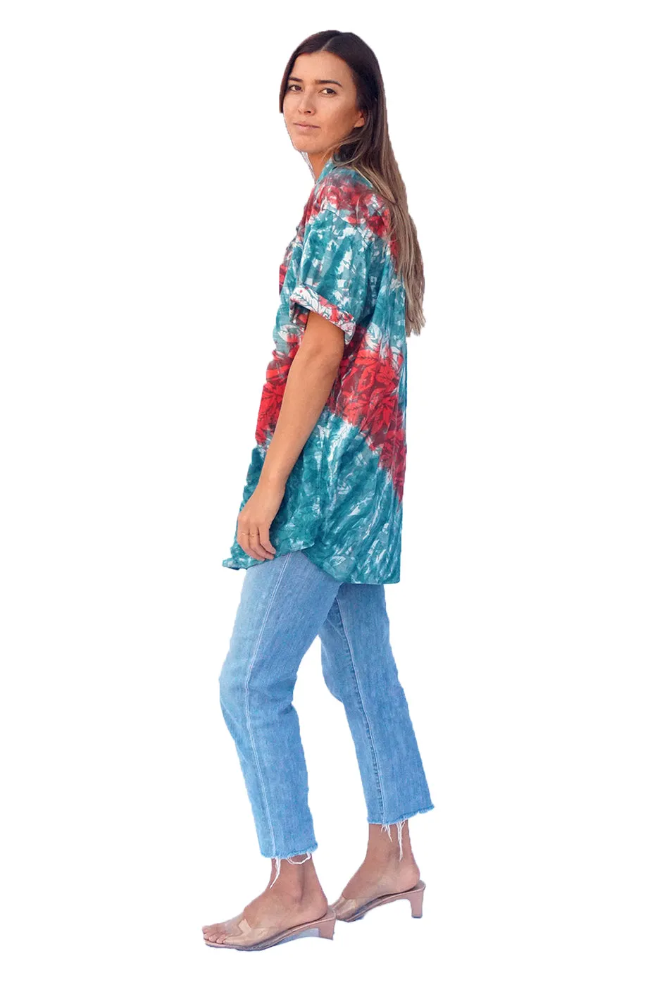 Hawaiian Kai Shirt // Feel The Heat Tie Dye