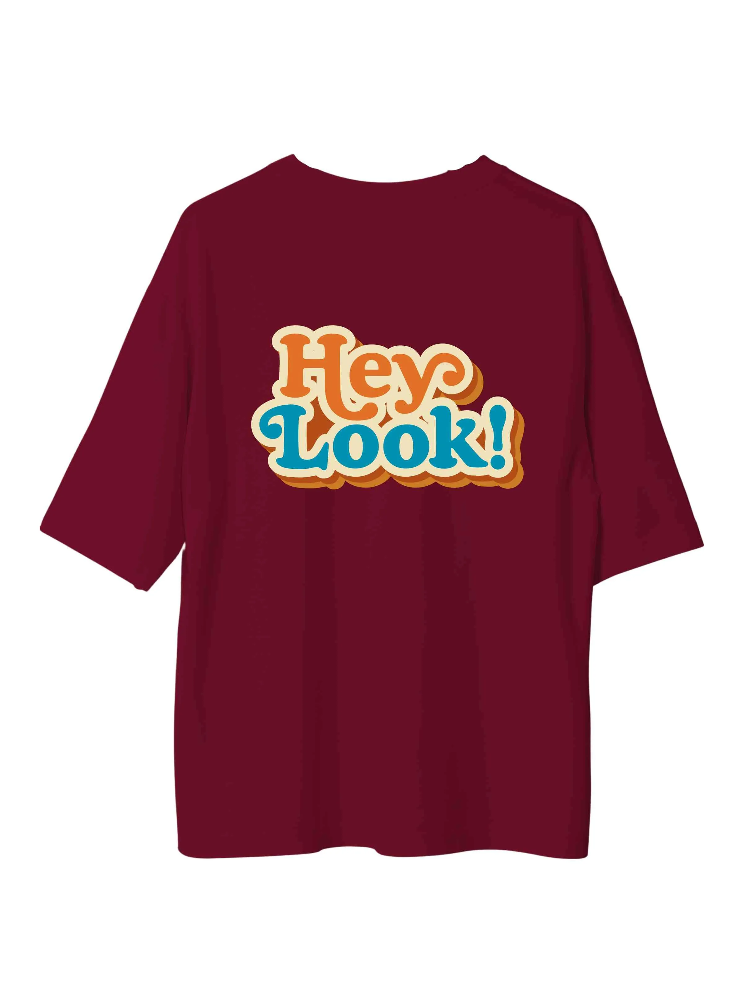 Hey Look : Burger Bae Oversized  Tee For Men and Women