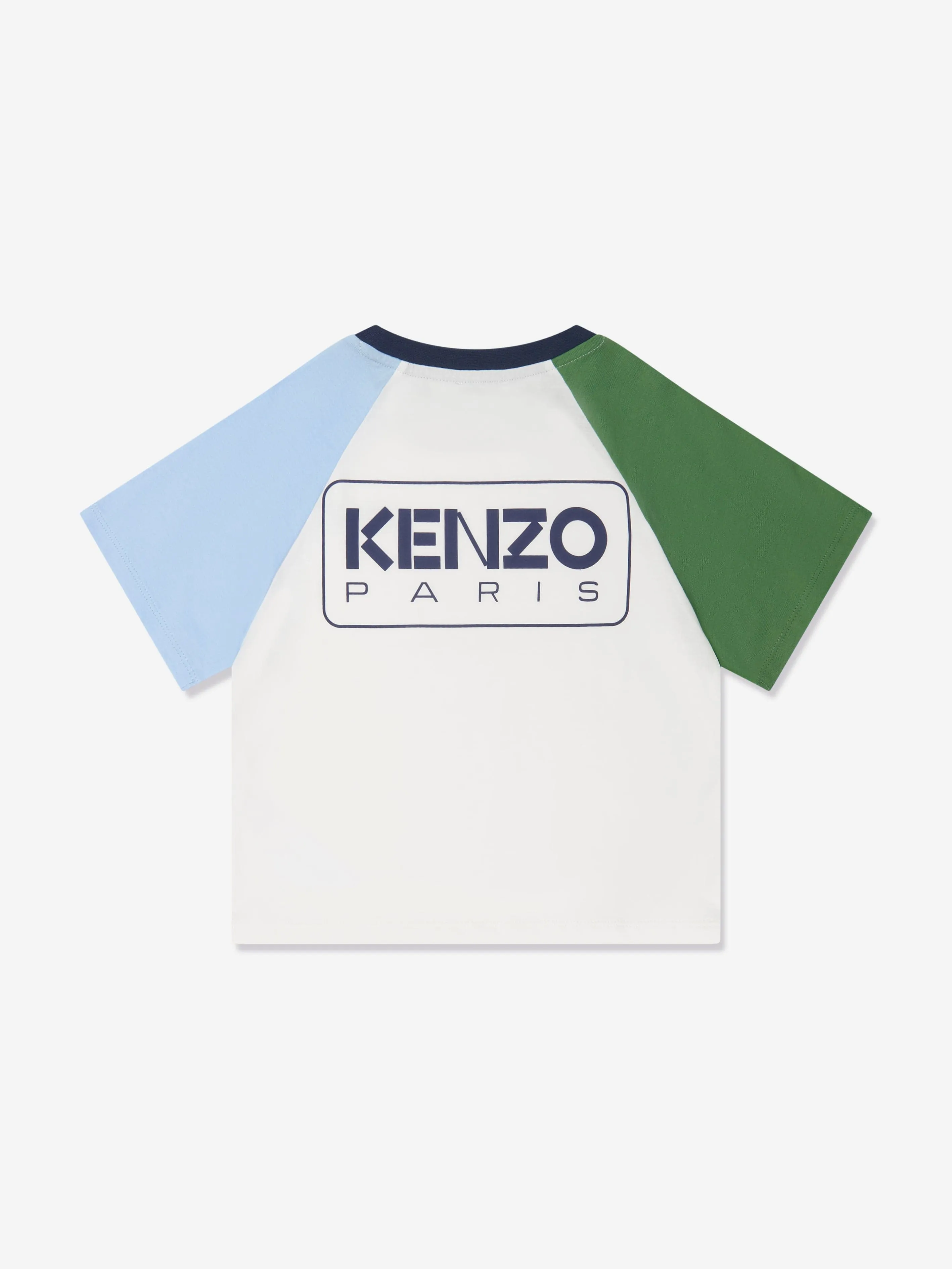 KENZO Boys Colourblock T-Shirt in Ivory