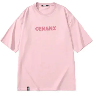 Letter Cartoon Print Loose Cotton T-Shirt