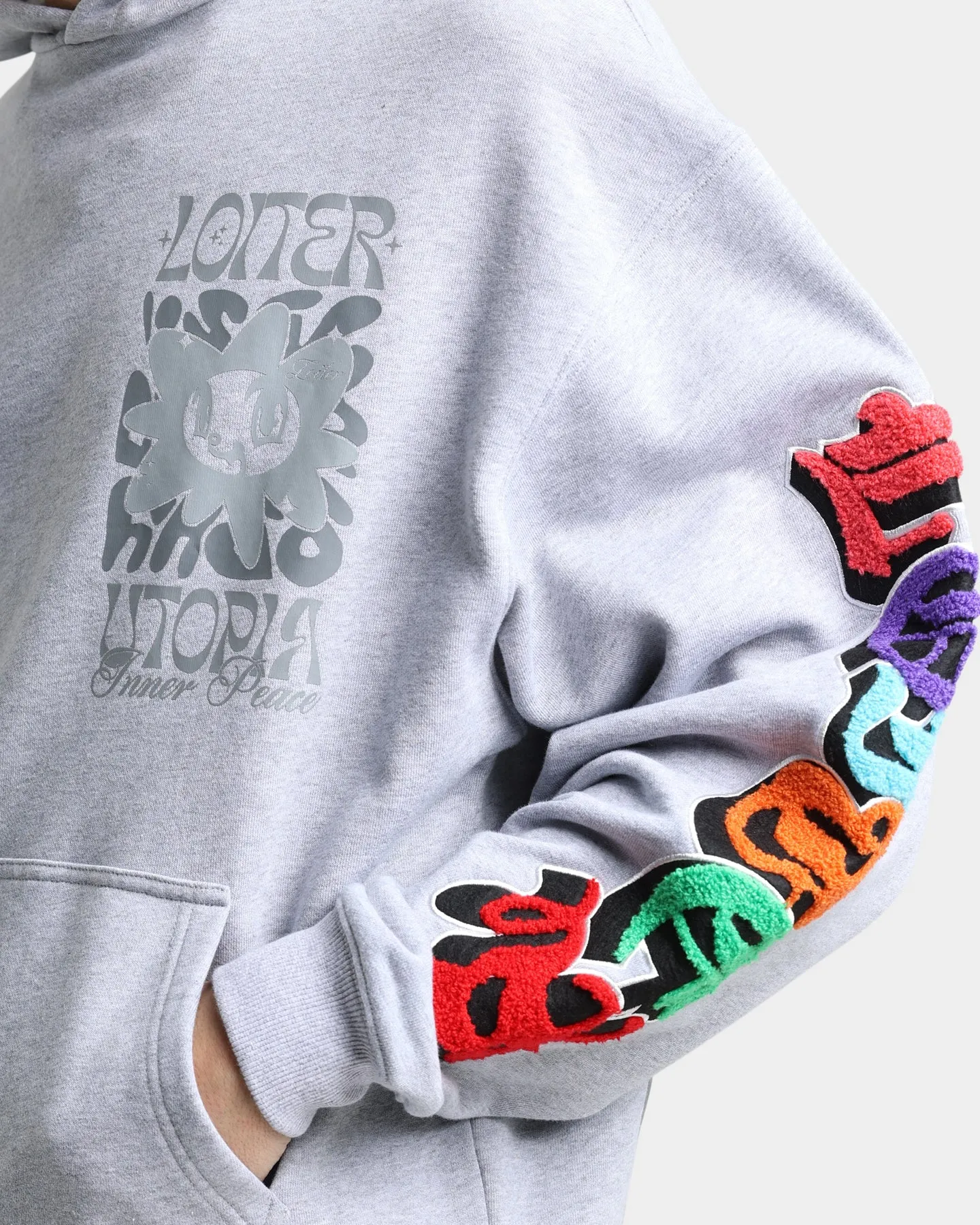 Loiter Fleur Hoodie Grey