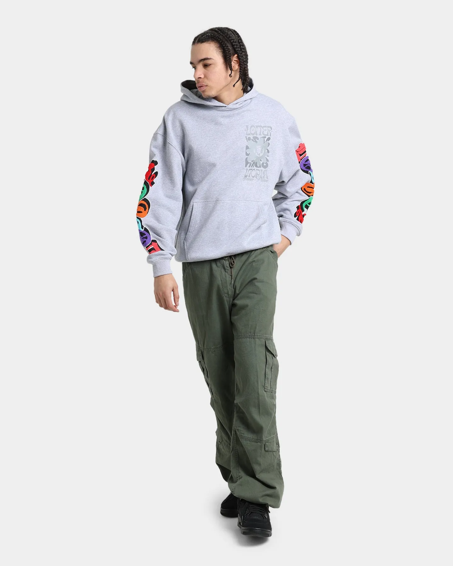 Loiter Fleur Hoodie Grey