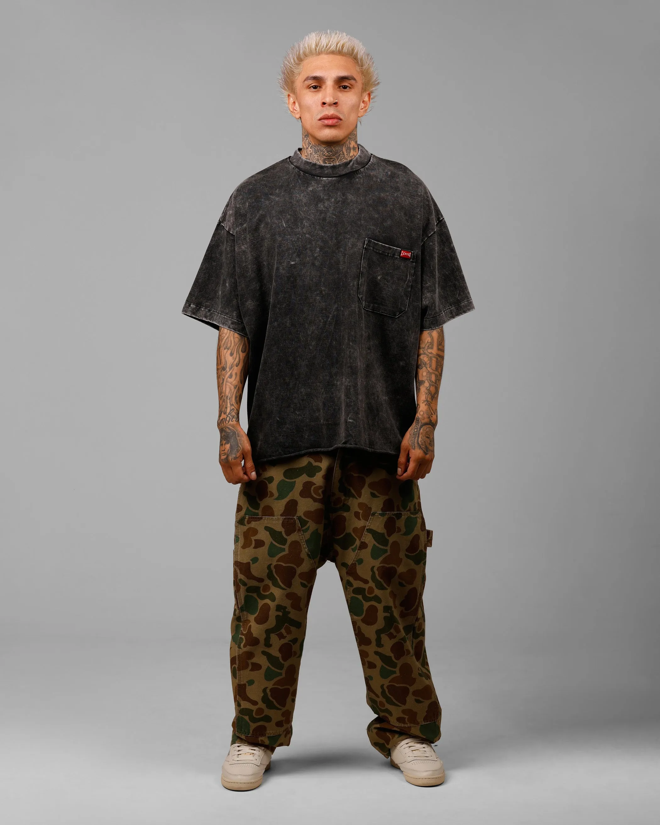 Loiter Star Child Pocket T-Shirt Black Wash