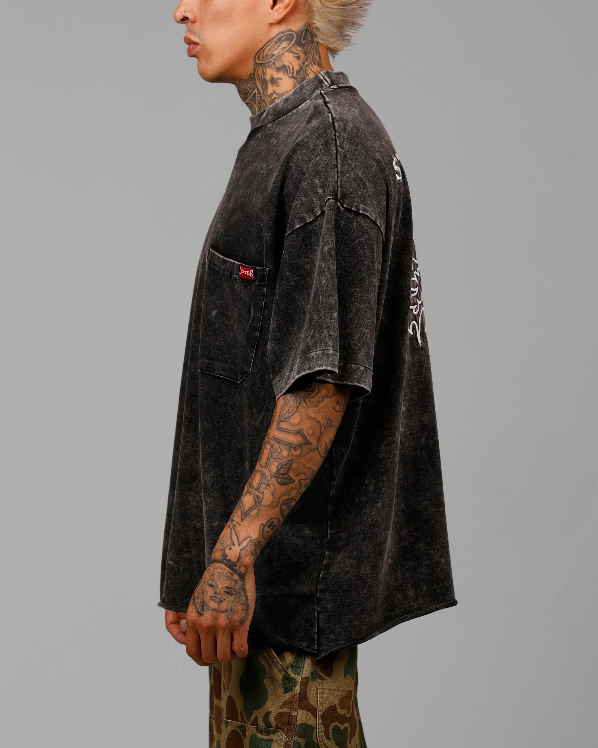 Loiter Star Child Pocket T-Shirt Black Wash