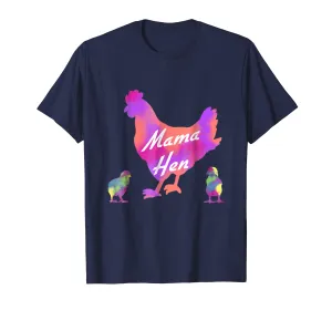 Mama Hen T-shirt for moms, chicken shirt for mother