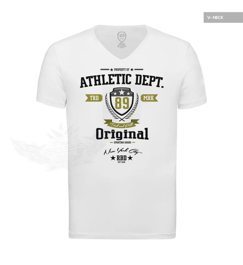 Men's Designer White T-shirt Property of RBD Athletic Dept. MD888