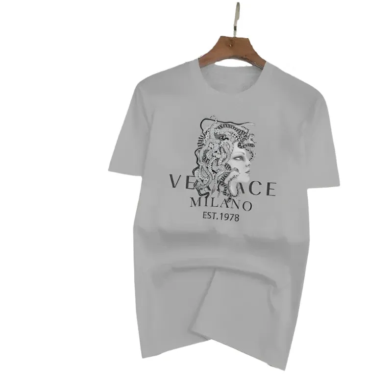 Men's Fashionable Breathable Cotton T-Shirt - Stylish Printed Running Tee, Short-Sleeved Sports Top for Summer