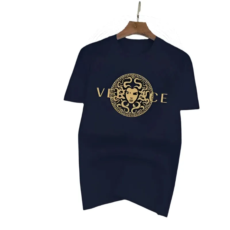 Men's Fashionable Breathable Cotton T-Shirt - Stylish Printed Running Tee, Short-Sleeved Sports Top for Summer
